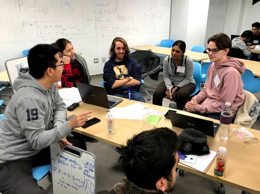 Group of students sitting at a table