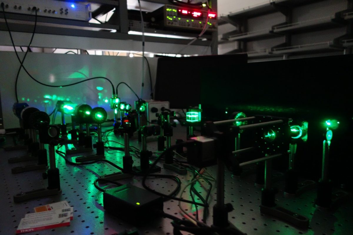 Setup used to test thermal properties at the nanoscale
