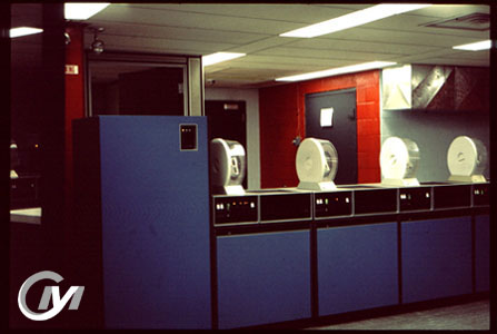 Computing at York – Machine room : disk drives (January 1973)