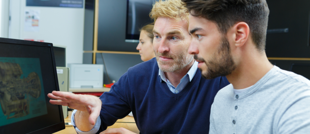 teacher advising student