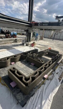 3D-concrete printing of structural components at the CD3 facility