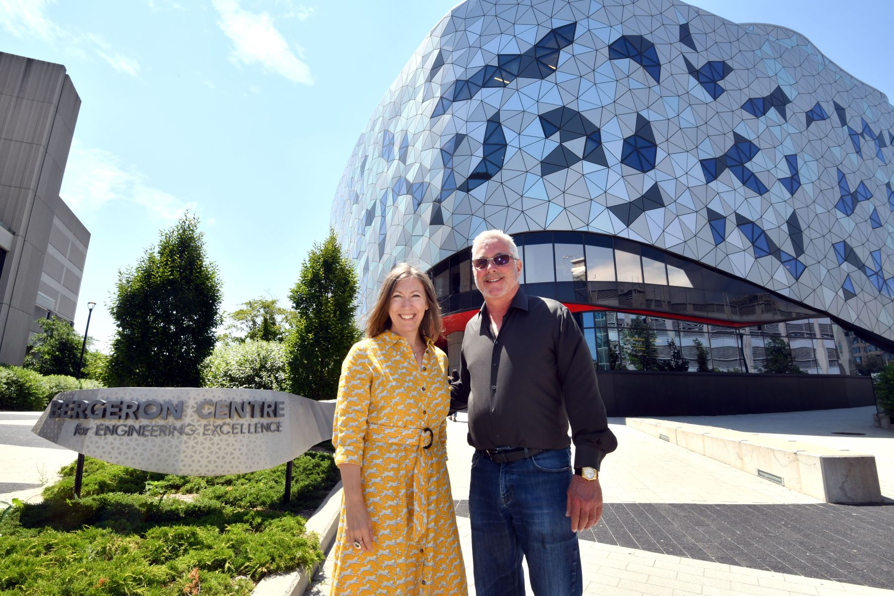 Doug Bergeron and Jane Goodyer outside of the Bergeron Centre