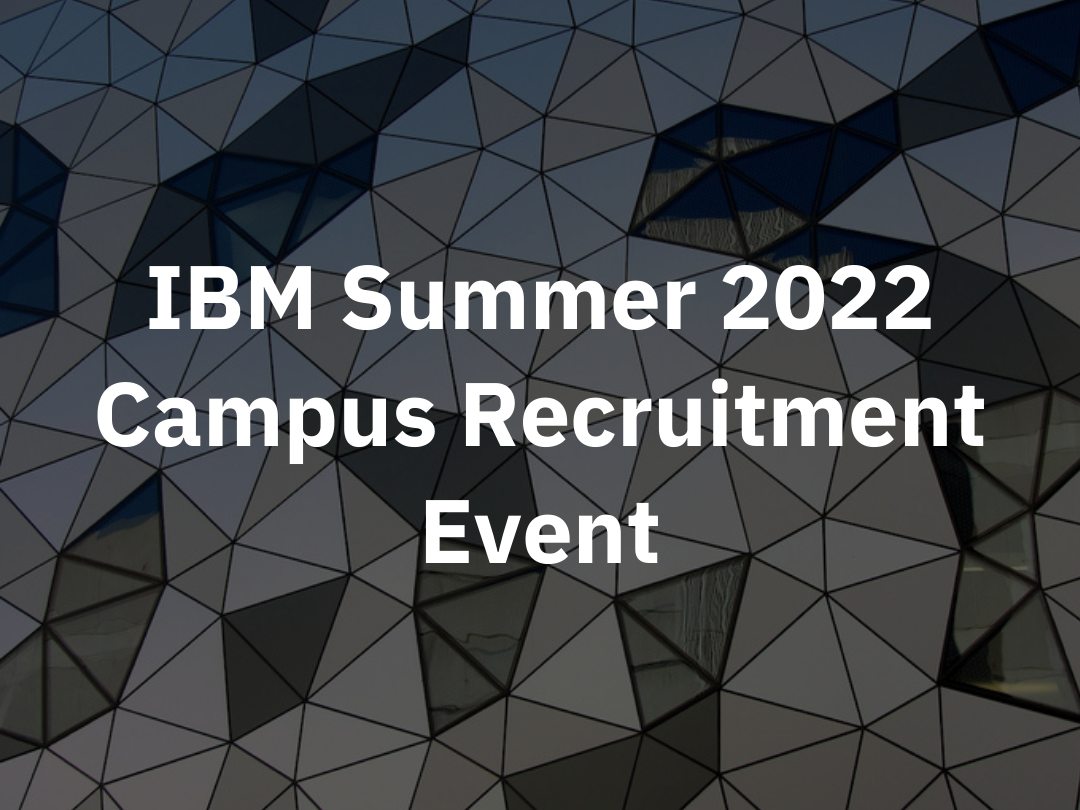 IBM Campus Recruitment 2022 Event Poster
