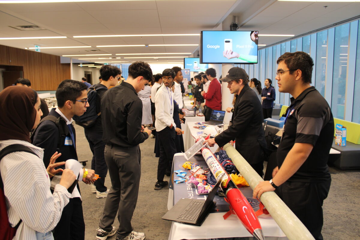 Students engaging in discussion during Industry Night