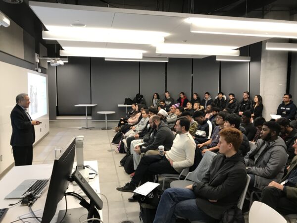 Dr. Benton Leong with students at the 6th Mercier Seminar, Lassonde