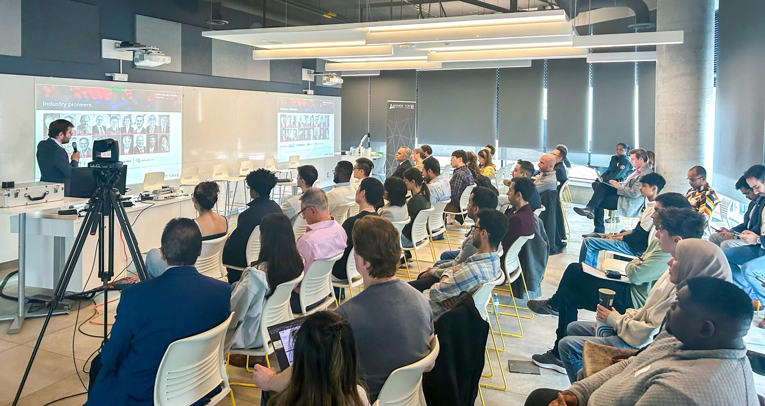 Attendees listening to speaker at CHIPS event