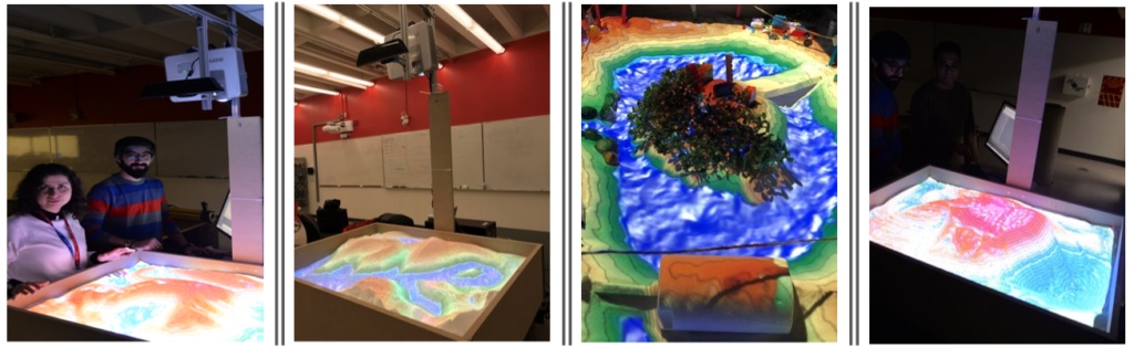 XR Sandbox is an inclusive, diverse learning environment that helps students to retain information. Here it is used to create a topographical map that replicates the landscape of a specific area