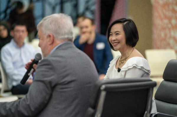 Andrew Maxwell and Eva Lau at the Mercier Lecture