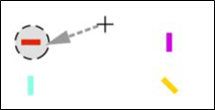 Experimental design of visual search tasks, with image of the cross where participants were told to keep their eyes fixed, and colour-defined targets in surrounding quadrants that were covertly distinguished according to experimental conditions.