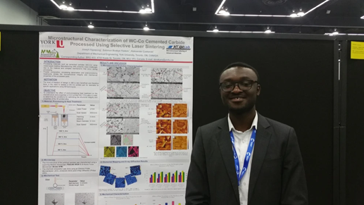 Agyapong at the Microscopy and Microanalysis Conference in Portland.