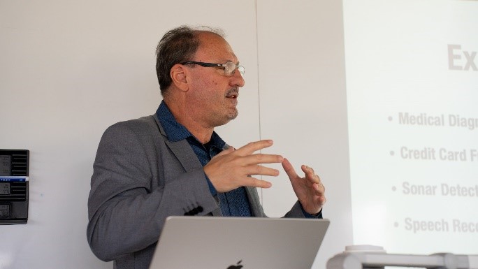 Professor Lionel Briand presenting