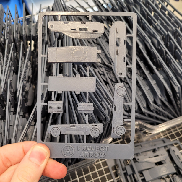 3D-printed Project Arrow kit card