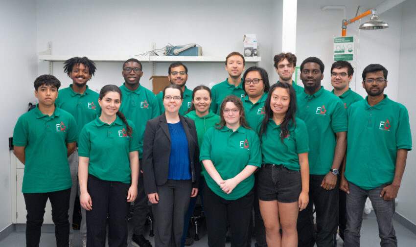 Professor Marina Freire Gormaly and her lab group