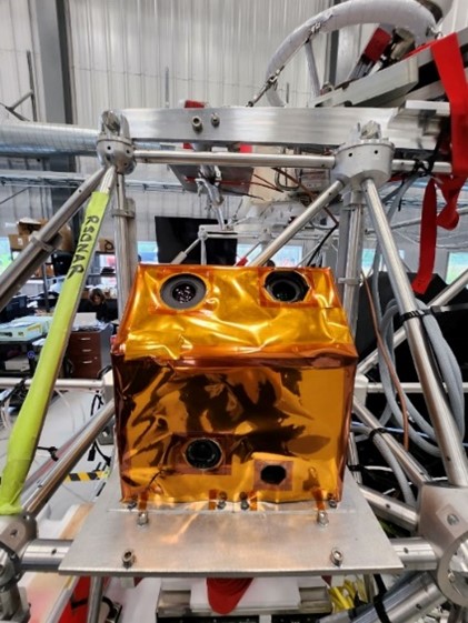 RSOnar v2 integrated on gondola before launch, part of Strato-Science campaign