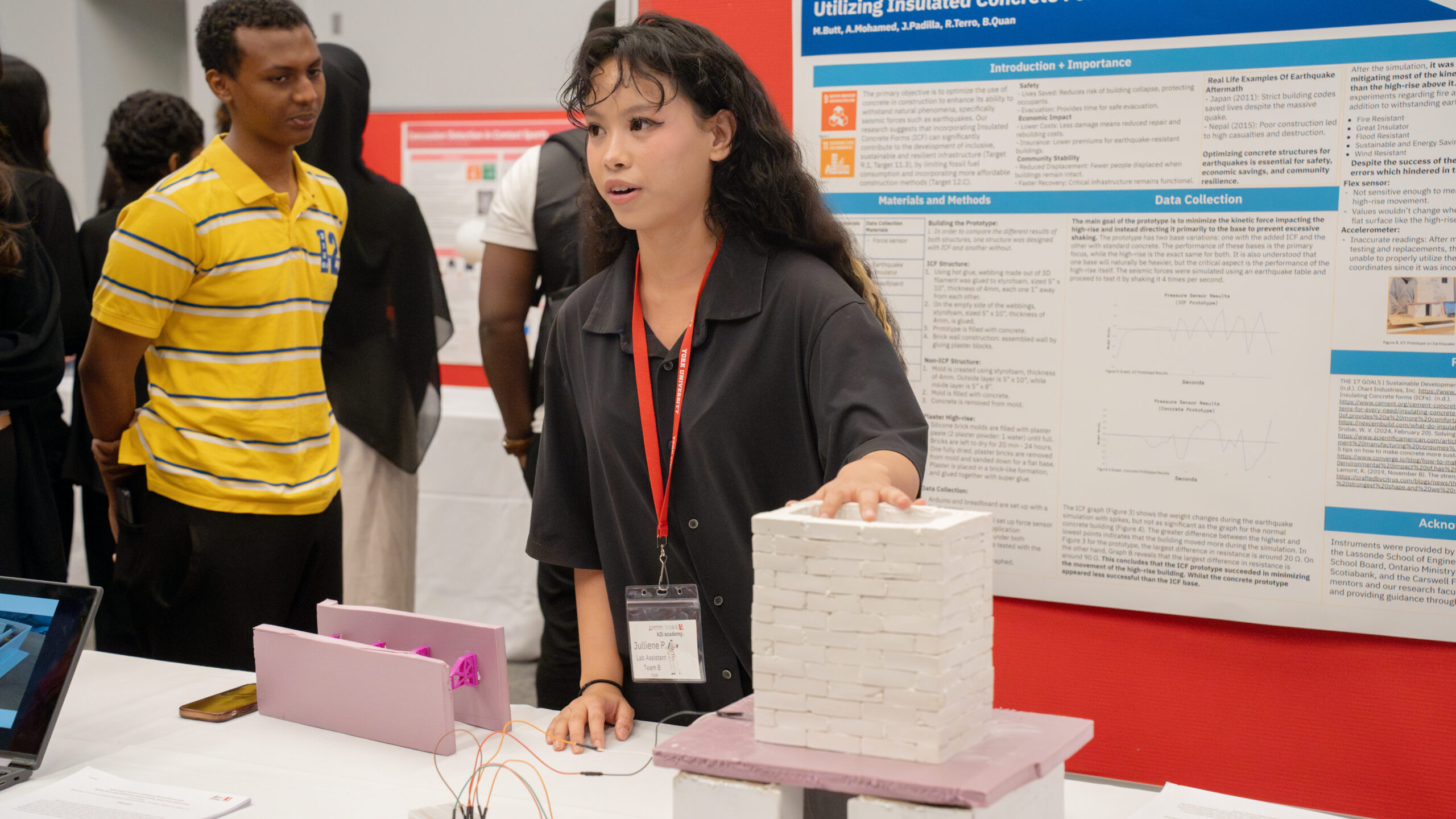 Student presenting her work at the Bringing STEM to Life Symposium