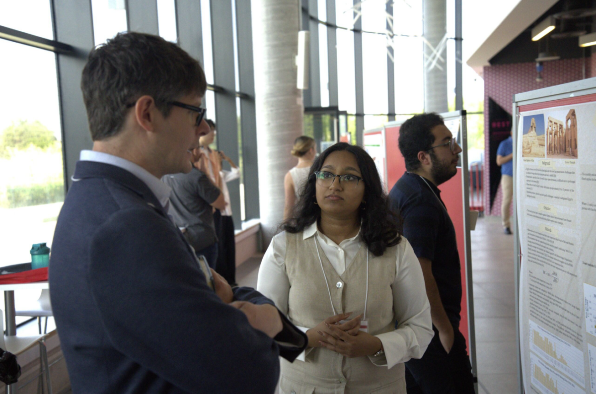 Students presenting their research posters at Lassonde’s Undergraduate Summer Research Conference.