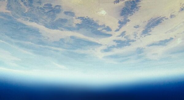 A close-up image of the earth from outer space