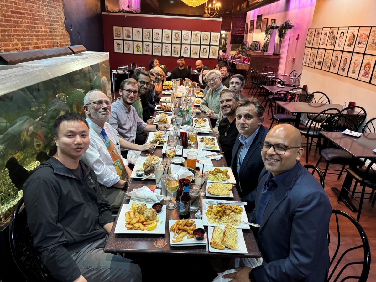 The group having dinner in Baltimore, Maryland.