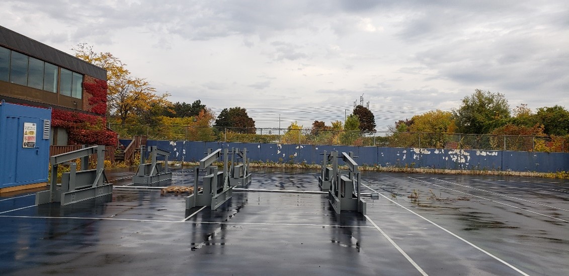 Test frames installed at the CD3 Facility for Built Infrastructure.