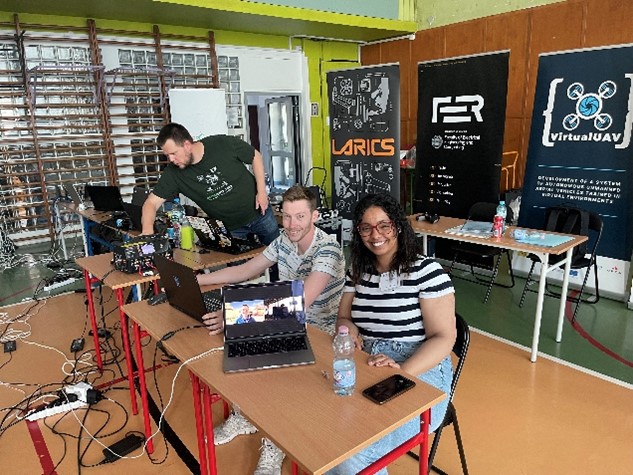 Ingredy Gabriela Gomes Carmo and Hunter Schofield at the final ICUAS UAV competition