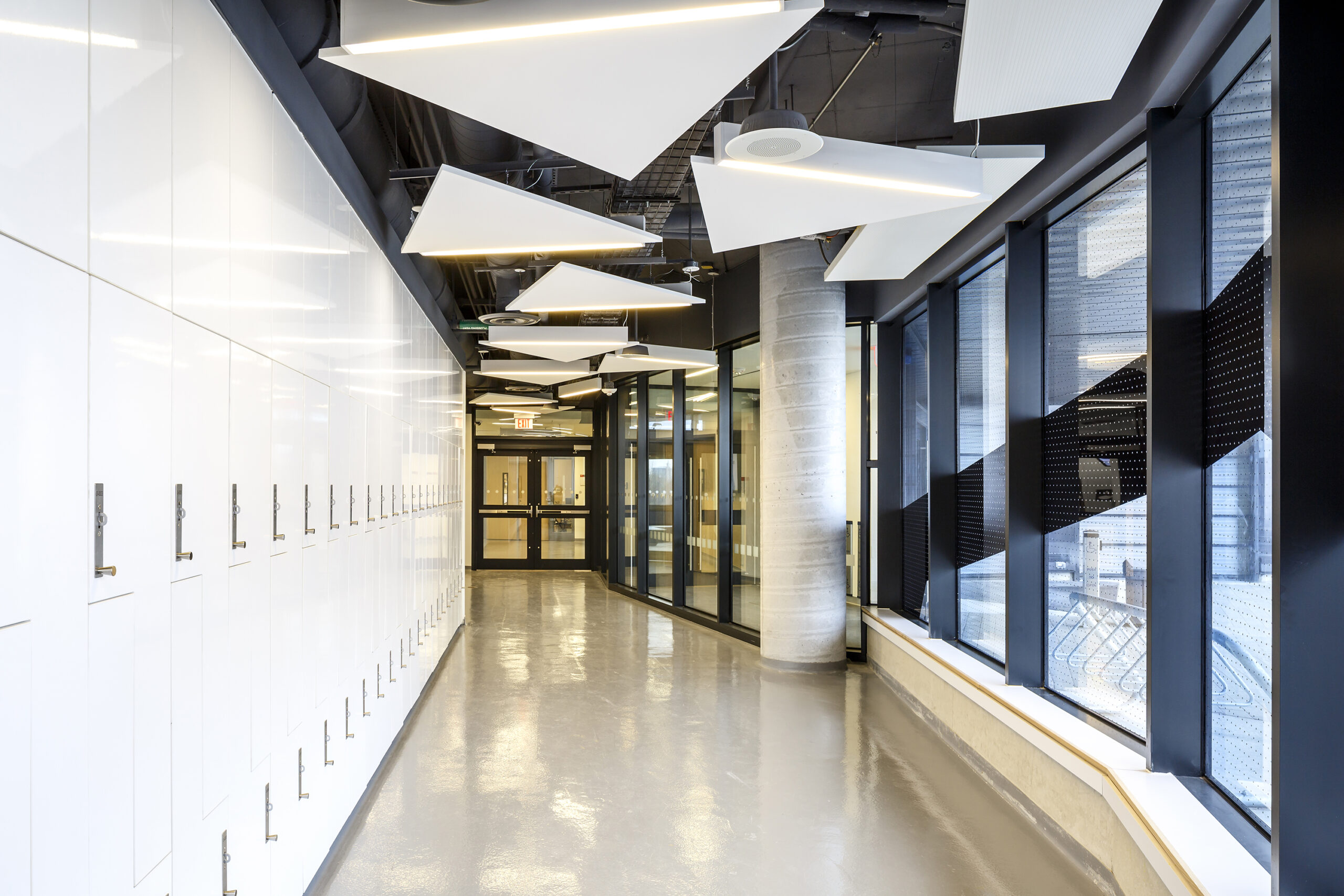 Lassonde Bergeron Centre, lobby building, modern architecture, a corridor interior