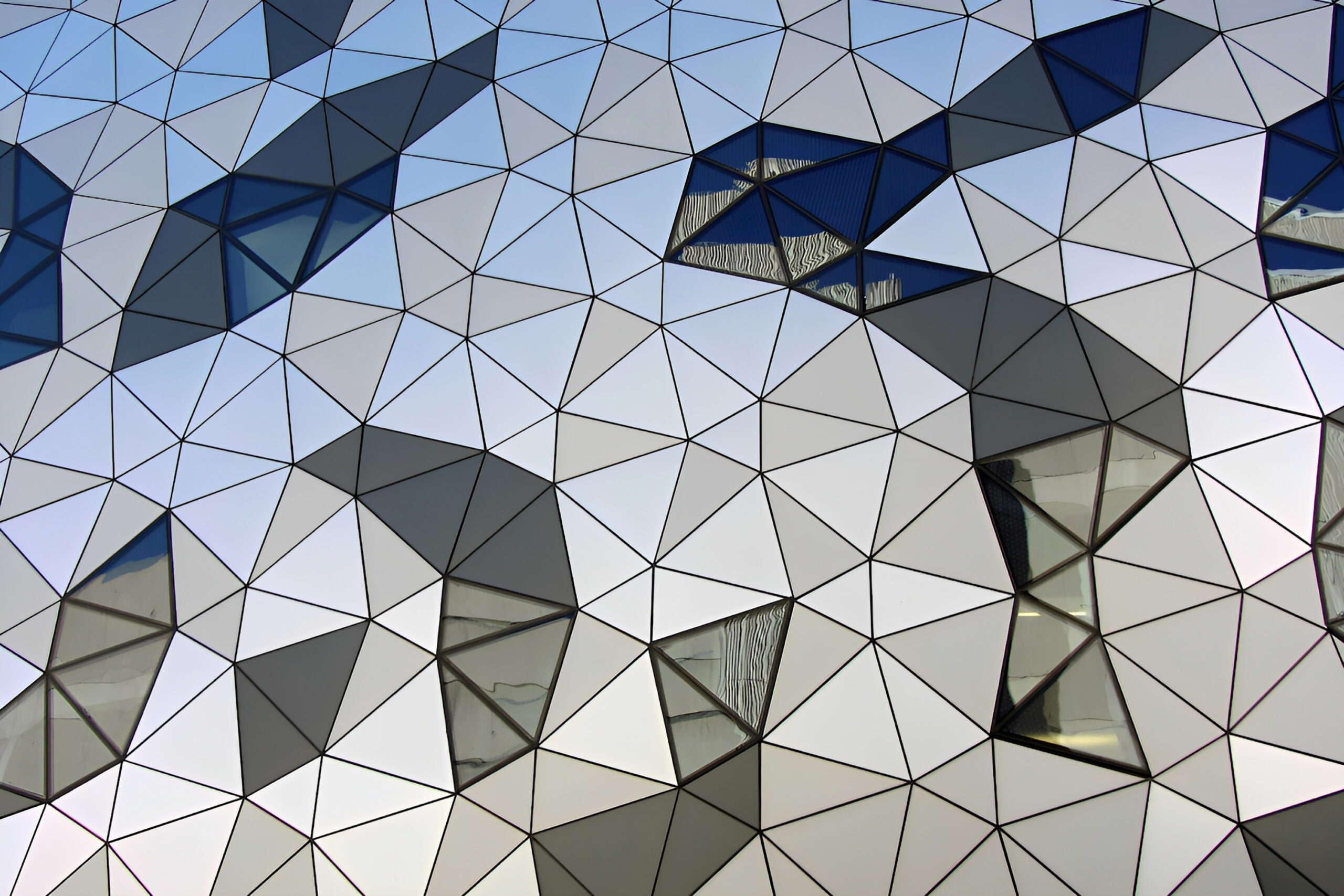Lassonde Bergeron Centre, architectural exterior, close-up view of geometric pattern, asymmetrical windows