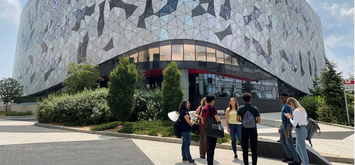 Students outside of Bergerone Centre