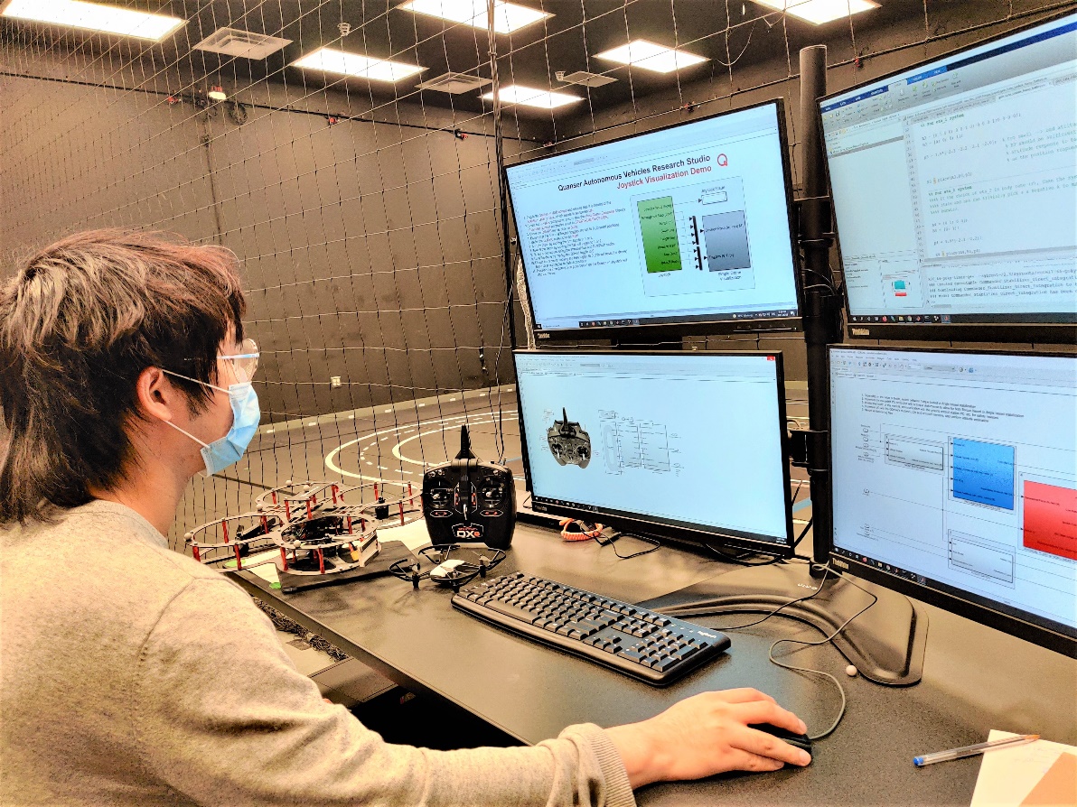 autonomous vehicles research, Tianpei Liao at Quanser Lab, Lassonde School of Engineering