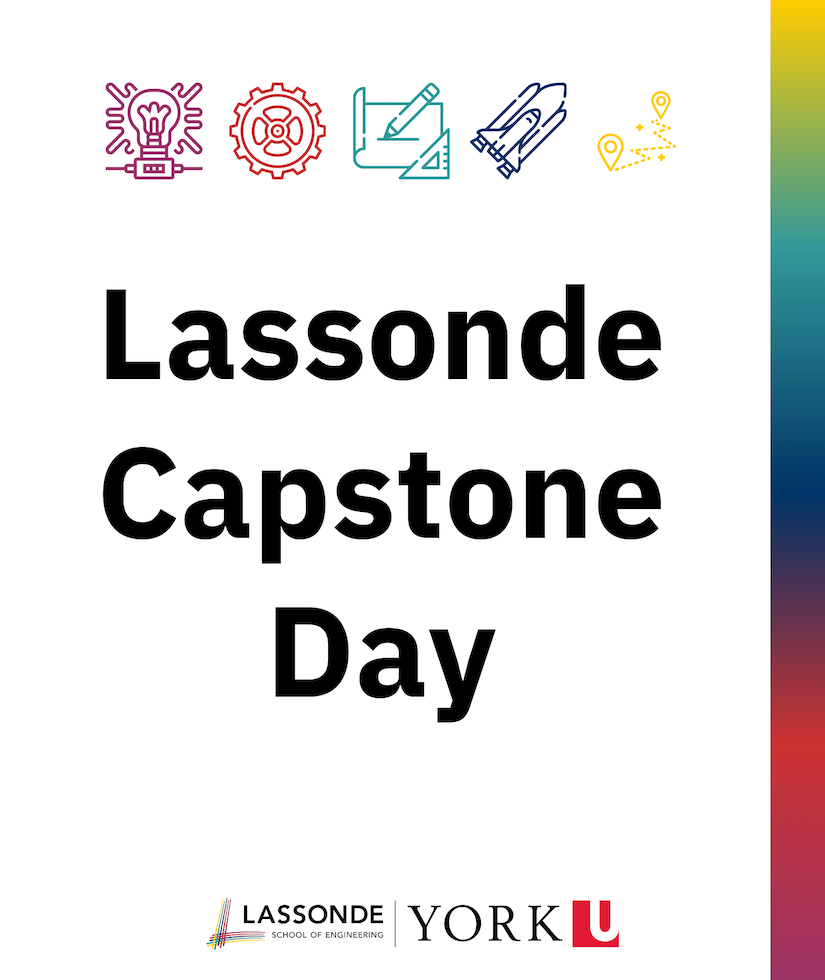 Lassonde Capstone Day Poster with colored engineering icons