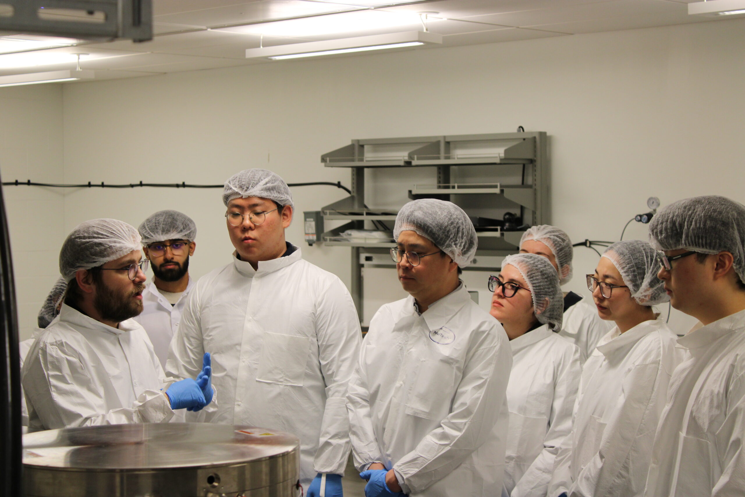 A group of people in a lab