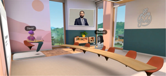 Prof Yan headshot in virtual reality (VR) environment