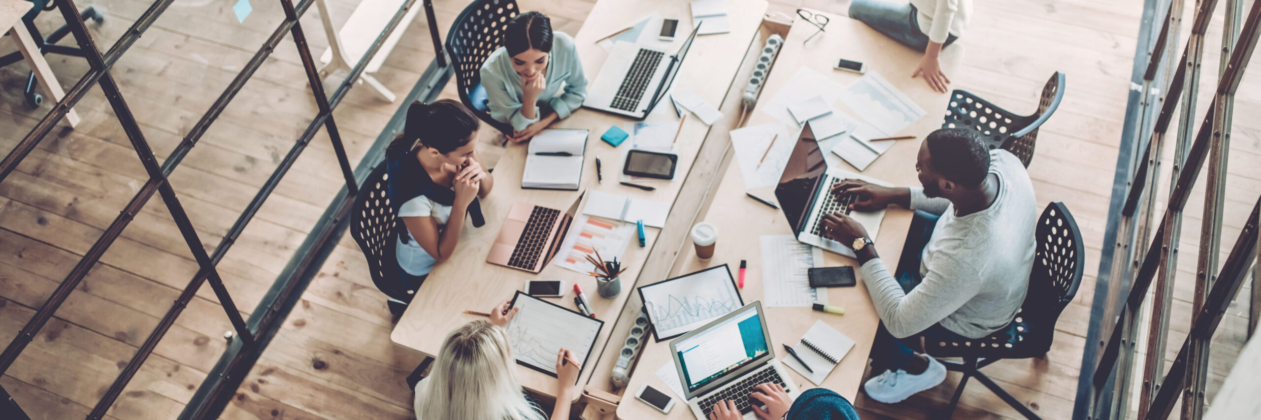 A group of people working together