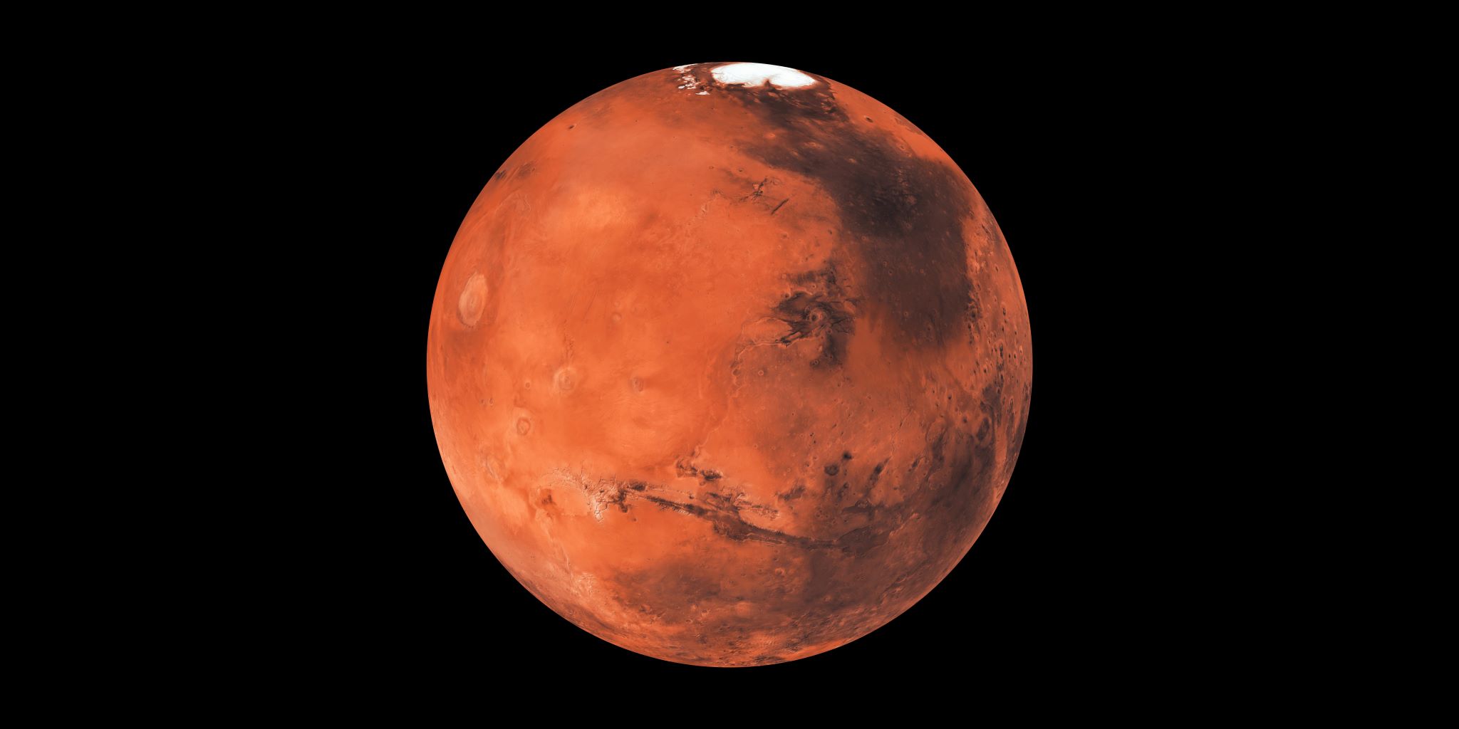 Mars render in space