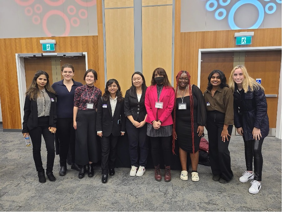 Women in Science and Engineering members at professional conference event