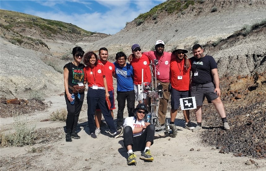 York University Rover Team at the 2022 Canadian International Rover Challenge in the badlands of Alberta.